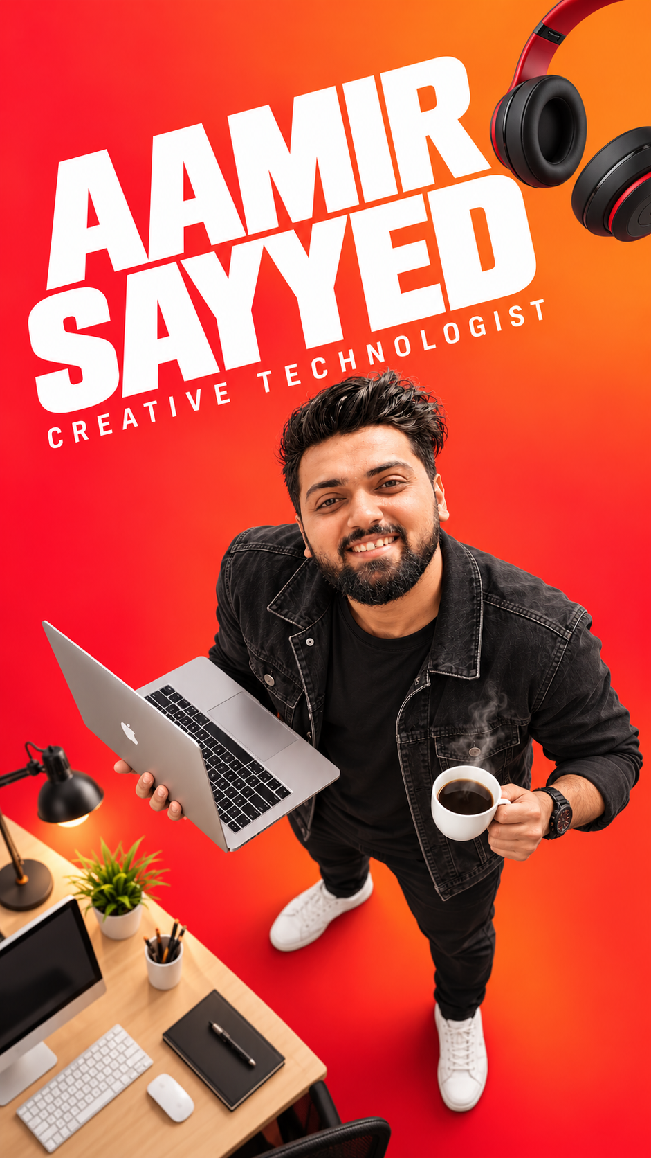 Aamir Sayyed, Creative Technologist — the front of the ID card.